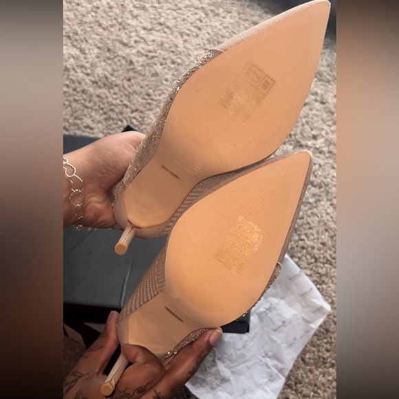 Tan Booties with Diamonds - Picture 6 of 9